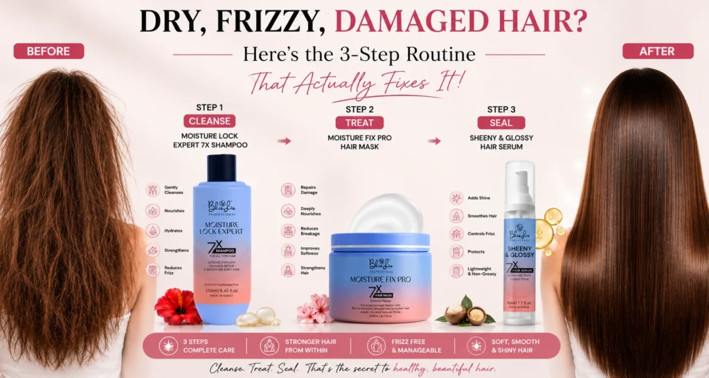 Best Hair Care Routine for Dry, Frizzy & Damaged Hair